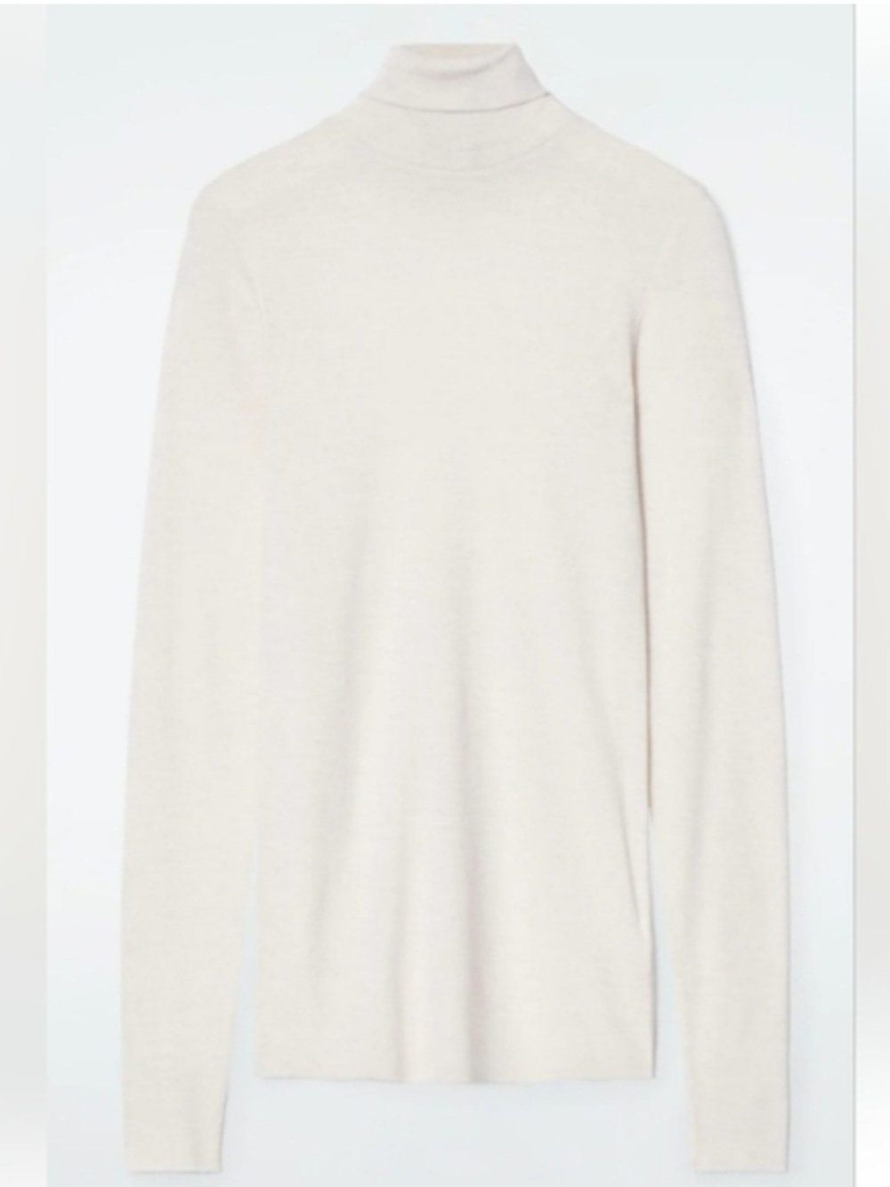 NWT COS 100% Merino Wool Layering Turtleneck Ecru/Off-white, Size Small